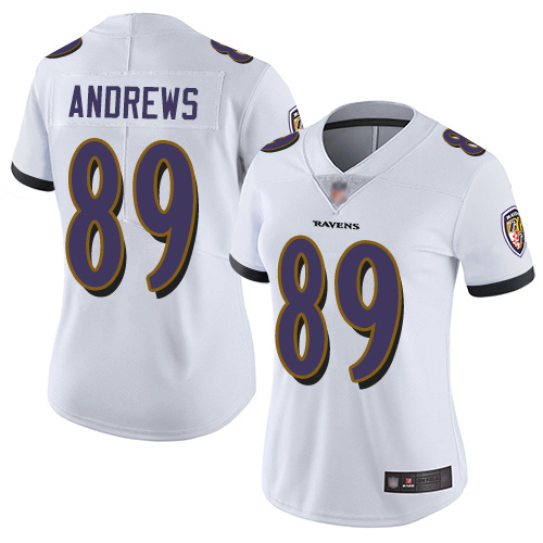 Ravens #89 Mark Andrews White Women's Stitched Football Vapor Untouchable Limited Jersey Ravens #89 Mark Andrews White Women's Stitched Football Vapor Untouchable Limited Jersey