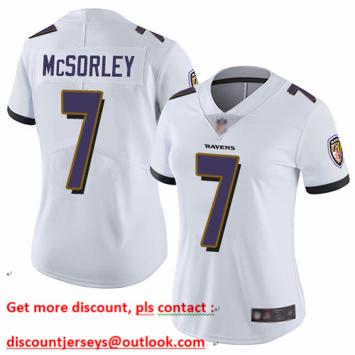 Ravens #7 Trace McSorley White Women's Stitched Football Vapor Untouchable Limited Jersey Ravens #7 Trace McSorley White Women's Stitched Football Vapor Untouchable Limited Jersey