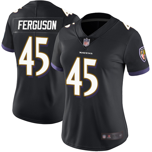 Ravens #45 Jaylon Ferguson Black Alternate Women's Stitched Football Vapor Untouchable Limited Jersey Ravens #45 Jaylon Ferguson Black Alternate Women's Stitched Football Vapor Untouchable Limited Jersey