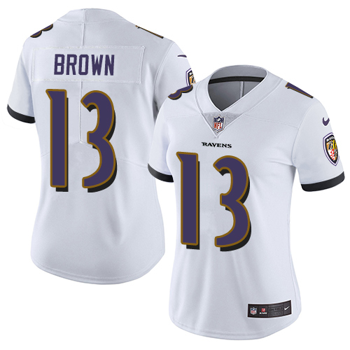 Nike Ravens #13 John Brown White Women's Stitched NFL Vapor Untouchable Limited Jersey Nike Ravens #13 John Brown White Women's Stitched NFL Vapor Untouchable Limited Jersey