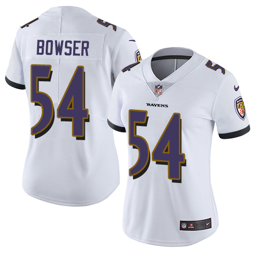 Nike Ravens #54 Tyus Bowser White Women's Stitched NFL Vapor Untouchable Limited Jersey Nike Ravens #54 Tyus Bowser White Women's Stitched NFL Vapor Untouchable Limited Jersey