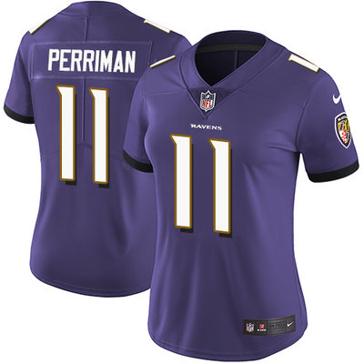 Nike Ravens #11 Breshad Perriman Purple Team Color Women's Stitched NFL Vapor Untouchable Limited Jersey Nike Ravens #11 Breshad Perriman Purple Team Color Women's Stitched NFL Vapor Untouchable Limited Jersey