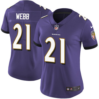 Nike Ravens #21 Lardarius Webb Purple Team Color Women's Stitched NFL Vapor Untouchable Limited Jersey Nike Ravens #21 Lardarius Webb Purple Team Color Women's Stitched NFL Vapor Untouchable Limited Jersey