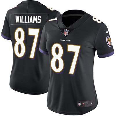 Nike Ravens #87 Maxx Williams Black Alternate Women's Stitched NFL Vapor Untouchable Limited Jersey Nike Ravens #87 Maxx Williams Black Alternate Women's Stitched NFL Vapor Untouchable Limited Jersey