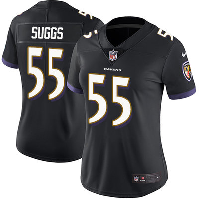 Nike Ravens #55 Terrell Suggs Black Alternate Women's Stitched NFL Vapor Untouchable Limited Jersey Nike Ravens #55 Terrell Suggs Black Alternate Women's Stitched NFL Vapor Untouchable Limited Jersey