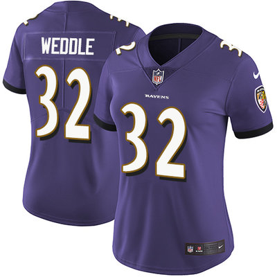 Nike Ravens #32 Eric Weddle Purple Team Color Women's Stitched NFL Vapor Untouchable Limited Jersey Nike Ravens #32 Eric Weddle Purple Team Color Women's Stitched NFL Vapor Untouchable Limited Jersey