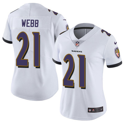 Nike Ravens #21 Lardarius Webb White Women's Stitched NFL Vapor Untouchable Limited Jersey Nike Ravens #21 Lardarius Webb White Women's Stitched NFL Vapor Untouchable Limited Jersey