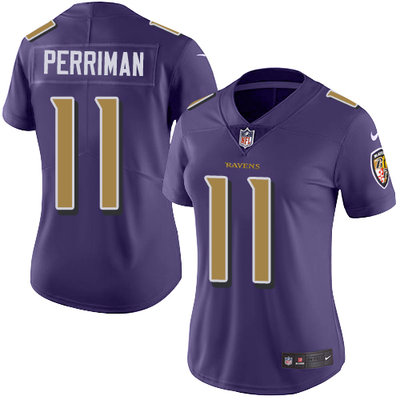 Nike Ravens #11 Breshad Perriman Purple Women's Stitched NFL Limited Rush Jersey Nike Ravens #11 Breshad Perriman Purple Women's Stitched NFL Limited Rush Jersey