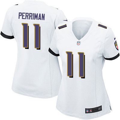 Nike Ravens #11 Breshad Perriman White Women's Stitched NFL New Elite Jersey Nike Ravens #11 Breshad Perriman White Women's Stitched NFL New Elite Jersey