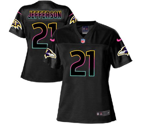 Nike Ravens #21 Tony Jefferson Black Women's NFL Fashion Game Jersey Nike Ravens #21 Tony Jefferson Black Women's NFL Fashion Game Jersey