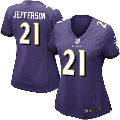 Nike Ravens #21 Tony Jefferson Purple Team Color Women's Stitched NFL New Elite Jersey Nike Ravens #21 Tony Jefferson Purple Team Color Women's Stitched NFL New Elite Jersey