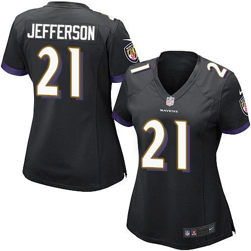Nike Ravens #21 Tony Jefferson Black Alternate Women's Stitched NFL New Elite Jersey Nike Ravens #21 Tony Jefferson Black Alternate Women's Stitched NFL New Elite Jersey