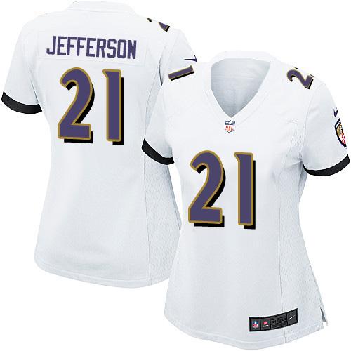 Nike Ravens #21 Tony Jefferson White Women's Stitched NFL New Elite Jersey Nike Ravens #21 Tony Jefferson White Women's Stitched NFL New Elite Jersey