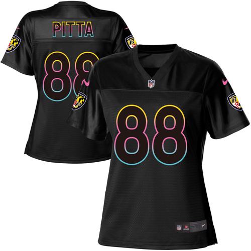 Nike Ravens #88 Dennis Pitta Black Women's NFL Fashion Game Jersey Nike Ravens #88 Dennis Pitta Black Women's NFL Fashion Game Jersey