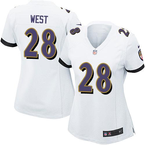 Nike Ravens #28 Terrance West White Women's Stitched NFL New Elite Jersey Nike Ravens #28 Terrance West White Women's Stitched NFL New Elite Jersey
