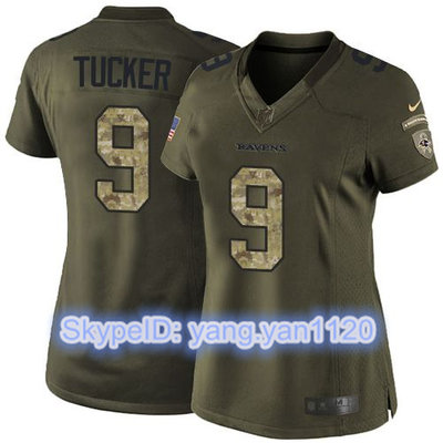 Nike Ravens #9 Justin Tucker Green Women's Stitched NFL Limited Salute to Service Jersey Nike Ravens #9 Justin Tucker Green Women's Stitched NFL Limited Salute to Service Jersey