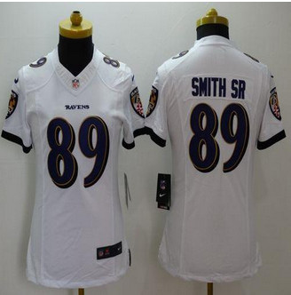 Women New Baltimore ravens #89 Steve Smith Sr White Stitched NFL New Limited Jersey Women New Baltimore ravens #89 Steve Smith Sr White Stitched NFL New Limited Jersey