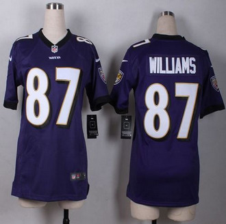 Women New Ravens #87 Maxx Williams Purple Team Color Stitched NFL New Elite jersey