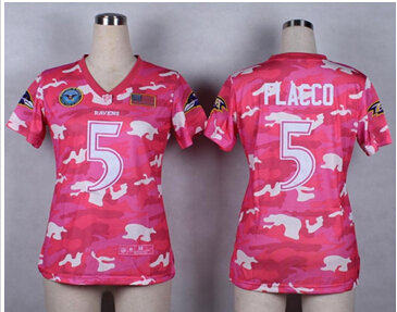 Women's NEW Ravens #5 Joe Flacco Pink NFL Elite Camo Fashion Jersey Women's NEW Ravens #5 Joe Flacco Pink NFL Elite Camo Fashion Jersey