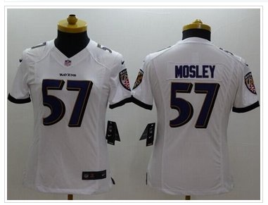 Women's NEW Ravens #57 C.J. Mosley White NFL New Limited Jersey Women's NEW Ravens #57 C.J. Mosley White NFL New Limited Jersey