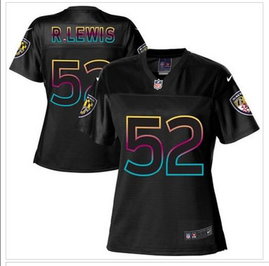 Women's NFL New Ravens #52 Ray Lewis Black Fashion Game Jersey Women's NFL New Ravens #52 Ray Lewis Black Fashion Game Jersey