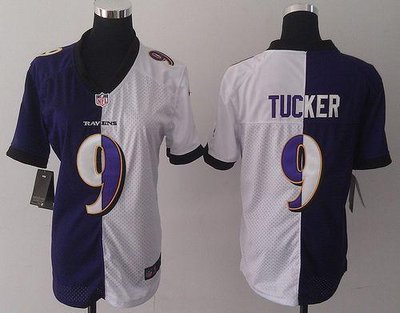 Women NEW Jerseys Baltimore Ravens #9 Justin Tucker Purple-White(Elite split) Women NEW Jerseys Baltimore Ravens #9 Justin Tucker Purple-White(Elite split)