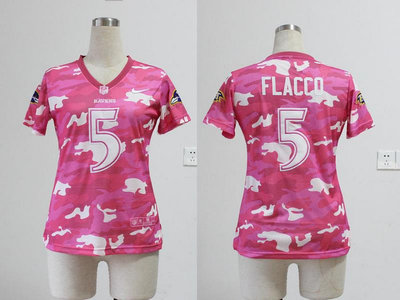 NEW women nfl jerseys Baltimore Ravens #5 Joe Flacco pink(fashion camo) NEW women nfl jerseys Baltimore Ravens #5 Joe Flacco pink(fashion camo)