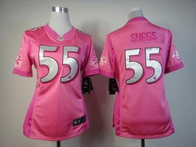 NEW Women Baltimore Ravens #55 Terrell Suggs Pink Jerseys(love s) NEW Women Baltimore Ravens #55 Terrell Suggs Pink Jerseys(love s)