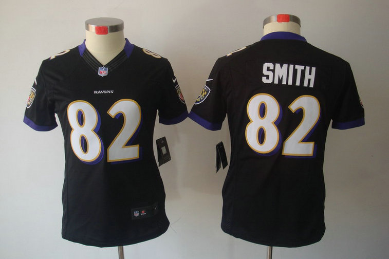 Women NEW Baltimore Ravens 82 Torrey Smith Black Jerseys Women NEW Baltimore Ravens 82 Torrey Smith Black Jerseys