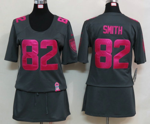 Womens NEW Baltimore Ravens 82 Smith Elite breast Cancer Awareness Dark grey Jerseys Womens NEW Baltimore Ravens 82 Smith Elite breast Cancer Awareness Dark grey Jerseys