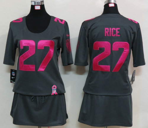 Womens NEW Baltimore Ravens 27 Rice Elite breast Cancer Awareness Dark grey Jerseys Womens NEW Baltimore Ravens 27 Rice Elite breast Cancer Awareness Dark grey Jerseys