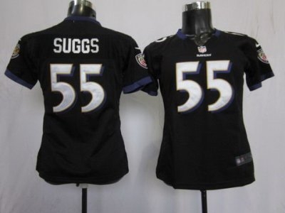 Women NEW Baltimore Ravens 55 Terrell Suggs Black Jerseys Women NEW Baltimore Ravens 55 Terrell Suggs Black Jerseys