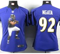 Nike Women Baltimore Ravens #92 Ngata Purple Portrait Fashion Game Jerseys