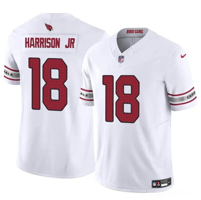 Youth Arizona Cardinals #18 Marvin Harrison Jr White 2024 Draft F.U.S.E Vapor Untouchable Limited Stitched Football Jersey Youth Arizona Cardinals #18 Marvin Harrison Jr White 2024 Draft F.U.S.E Vapor Untouchable Limited Stitched Football Jersey