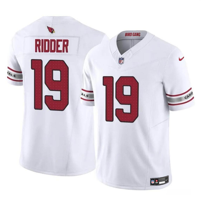 Youth Arizona Cardinals #19 Desmond Ridder White 2023 F.U.S.E Vapor Untouchable Limited Stitched Football Jersey Youth Arizona Cardinals #19 Desmond Ridder White 2023 F.U.S.E Vapor Untouchable Limited Stitched Football Jersey