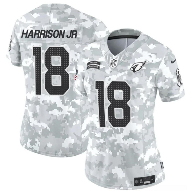 Women's Arizona Cardinals #18 Marvin Harrison Jr. 2024 F.U.S.E Arctic Camo Salute To Service Limited Stitched Football Jersey(Run Small) Women's Arizona Cardinals #18 Marvin Harrison Jr. 2024 F.U.S.E Arctic Camo Salute To Service Limited Stitched Football Jersey(Run Small)