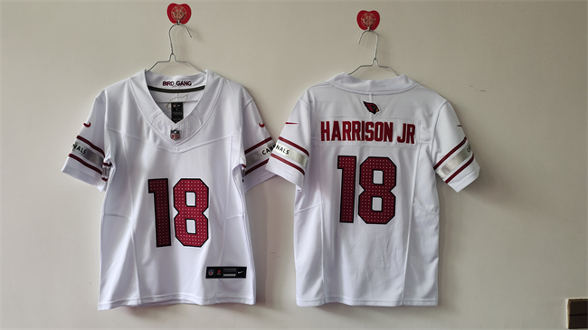 Women's Arizona Cardinals #18 Marvin Harrison Jr White 2024 F.U.S.E Stitched Jersey(Run Small) Women's Arizona Cardinals #18 Marvin Harrison Jr White 2024 F.U.S.E Stitched Jersey(Run Small)