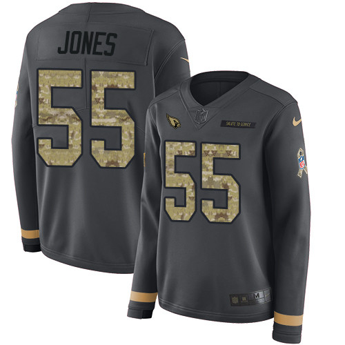 Nike Cardinals #55 Chandler Jones Anthracite Salute to Service