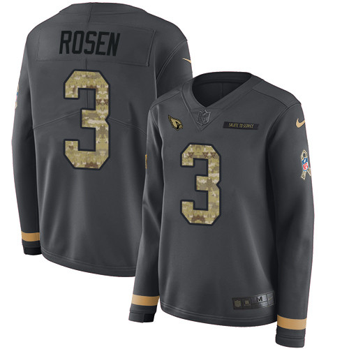 Nike Cardinals #3 Josh Rosen Anthracite Salute to Service Nike Cardinals #3 Josh Rosen Anthracite Salute to Service