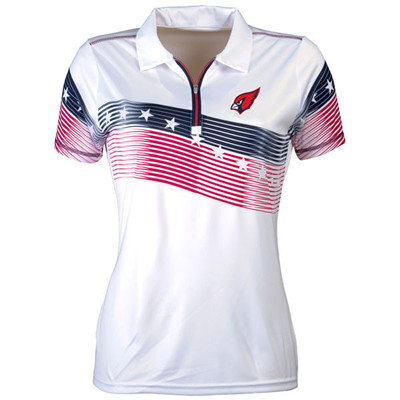 Women's Antigua Arizona Cardinals White Patriot Polo Women's Antigua Arizona Cardinals White Patriot Polo
