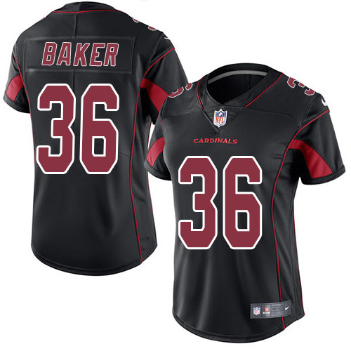 Nike Cardinals #36 Budda Baker Black Women's Stitched NFL Limited Rush Jersey Nike Cardinals #36 Budda Baker Black Women's Stitched NFL Limited Rush Jersey
