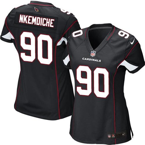 Nike Cardinals #90 Robert Nkemdiche Black Alternate Women's Stitched NFL Elite Jersey Nike Cardinals #90 Robert Nkemdiche Black Alternate Women's Stitched NFL Elite Jersey