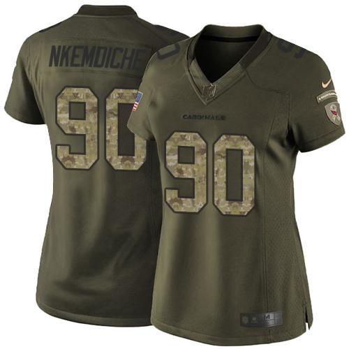 Nike Cardinals #90 Robert Nkemdiche Green Women's Stitched NFL Limited Salute to Service Jersey
