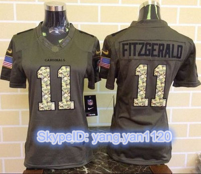 Nike Cardinals #11 Larry Fitzgerald Green Women's Stitched NFL Limited Salute to Service Jersey