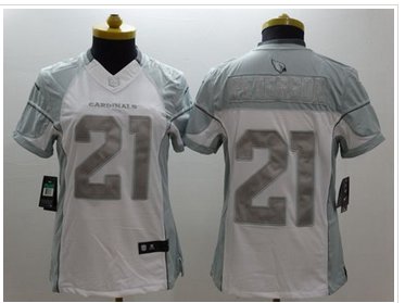 Women New Cardinals #21 Patrick Peterson White Stitched NFL Limited Platinum jersey Women New Cardinals #21 Patrick Peterson White Stitched NFL Limited Platinum jersey