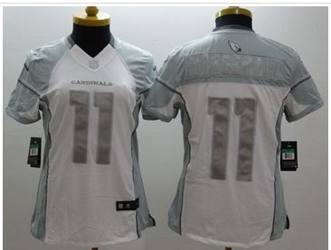 Women New Cardinals #11 Larry Fitzgerald White Stitched NFL Limited Platinum jersey Women New Cardinals #11 Larry Fitzgerald White Stitched NFL Limited Platinum jersey