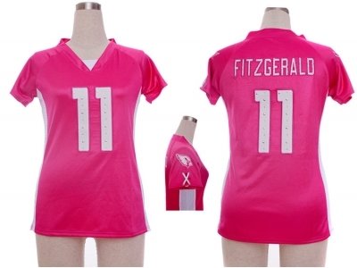 NEW Women NFL Arizona Cardicals #11 Larry Fitzgerald pink jerseys(draft him ii top) NEW Women NFL Arizona Cardicals #11 Larry Fitzgerald pink jerseys(draft him ii top)