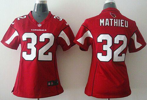 Nike Cardinals #32 Tyrann Mathieu Red Team Color Women's Stitched NFL Elite Jersey Nike Cardinals #32 Tyrann Mathieu Red Team Color Women's Stitched NFL Elite Jersey