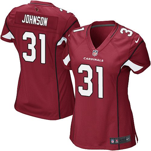 Nike Cardinals #31 David Johnson Red Team Color Women's Stitched NFL Elite Jersey Nike Cardinals #31 David Johnson Red Team Color Women's Stitched NFL Elite Jersey