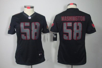 Women NEW NFL Arizona Cardinals 58 Daryl Washington Impact Limited Black Jerseys Women NEW NFL Arizona Cardinals 58 Daryl Washington Impact Limited Black Jerseys